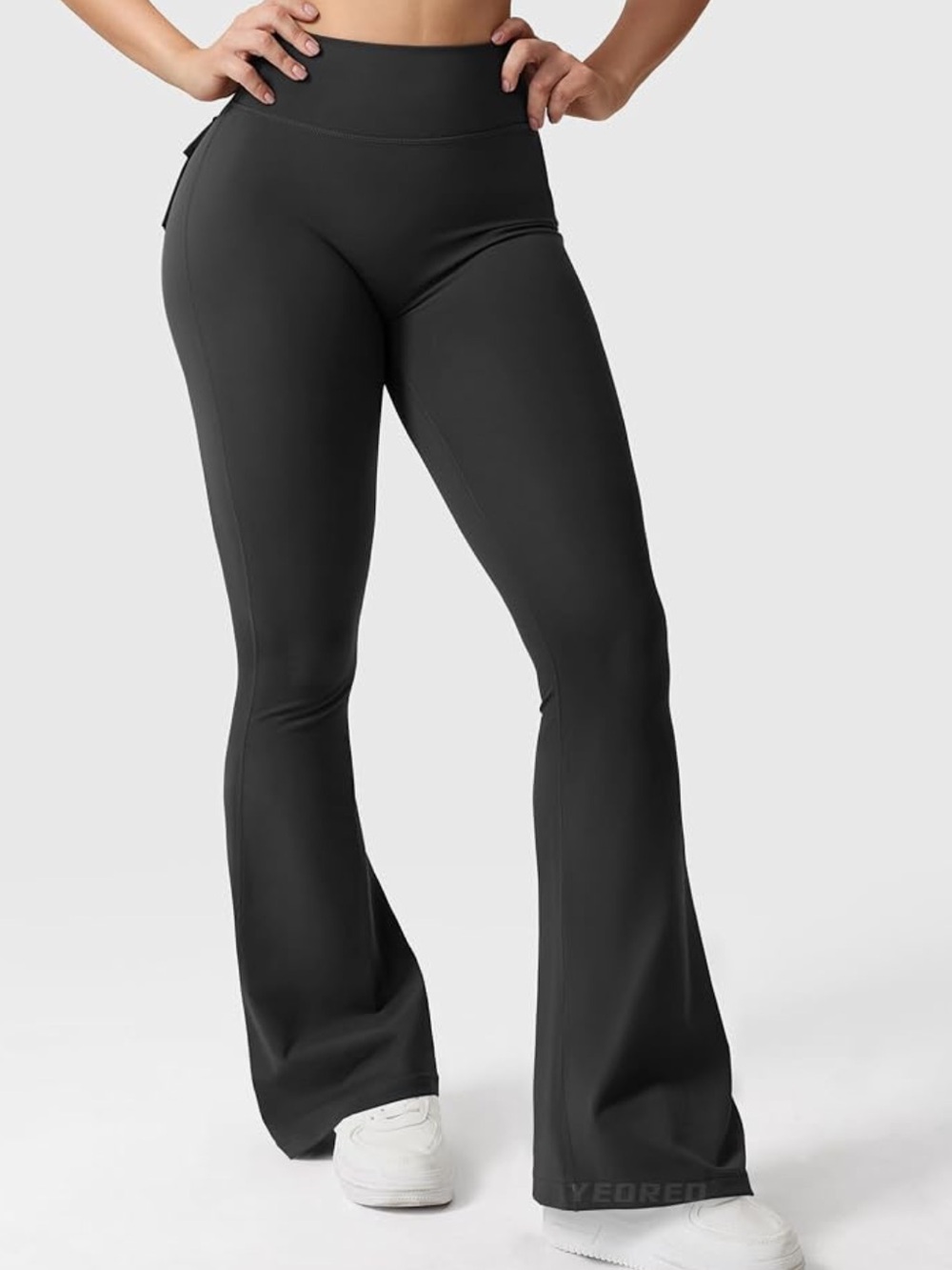 YEOREO CoreFlex Flare Leggings with Pockets for Women Scrunch